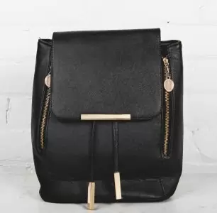 Black gold fashion backpack